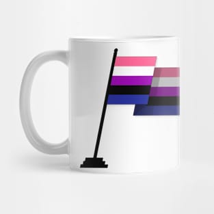 Large Waving Flag in Gender Fluid Pride Flag Colors Mug